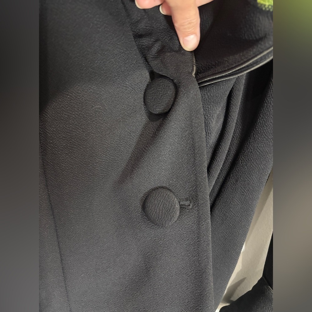 Soft Surroundings Women's Blazer Medium Black Jacket Floral Shapeable Collar M - Picture 6 of 10
